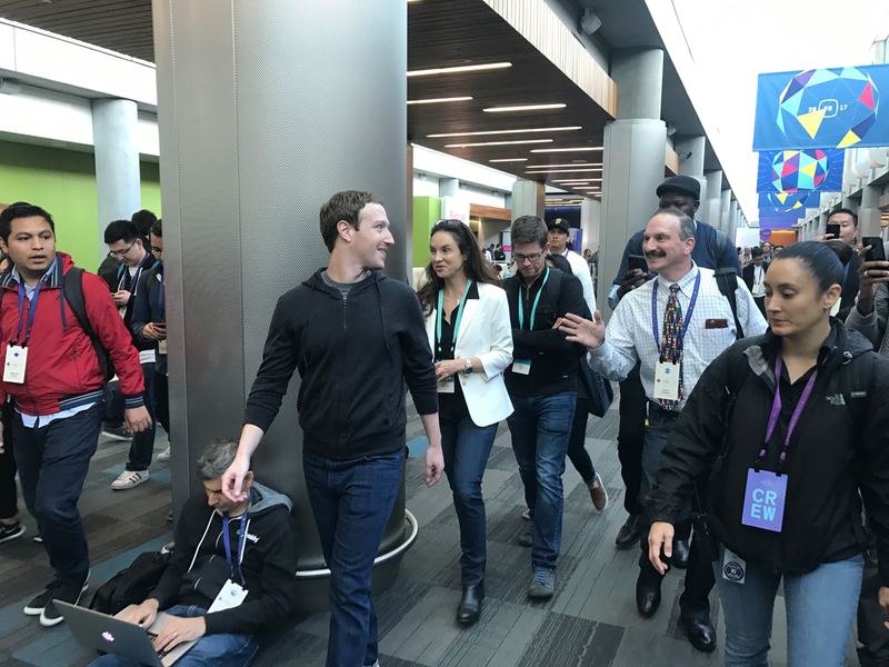 This guy ran up and said: “Mark, I love Workplace!” (Facebook’s Slack competitor)